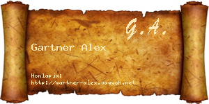 Gartner Alex névjegykártya